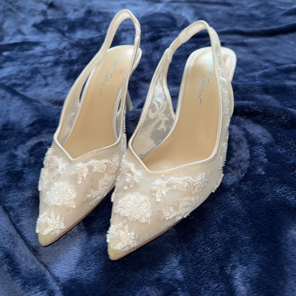 Elegant White Slingback Heels